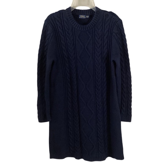 Polo Ralph Lauren Knee Length Cable Knit Sweater Dress XL - Picture 4 of 11